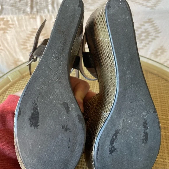 MARNI snakeskin platform wedge sandals 39 US8 - Picture 6 of 9